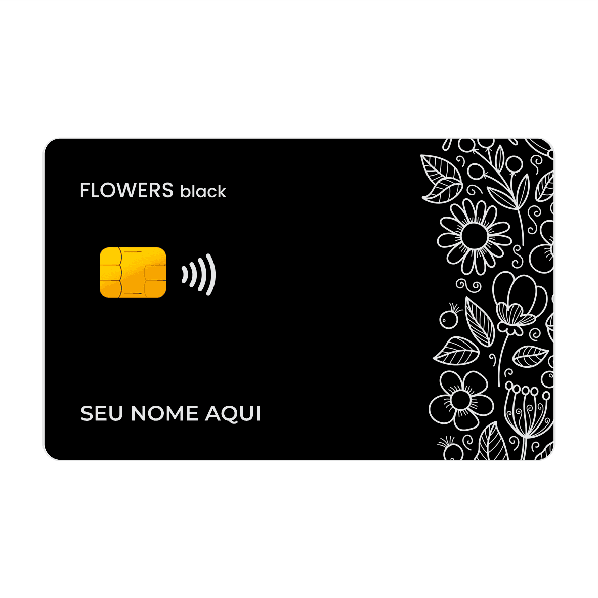 CAPACARD - Película Adesiva Para Cartão Frente e Verso - Flowers CAPACARD - Película Adesiva Para Cartão Frente e Verso - Flowers